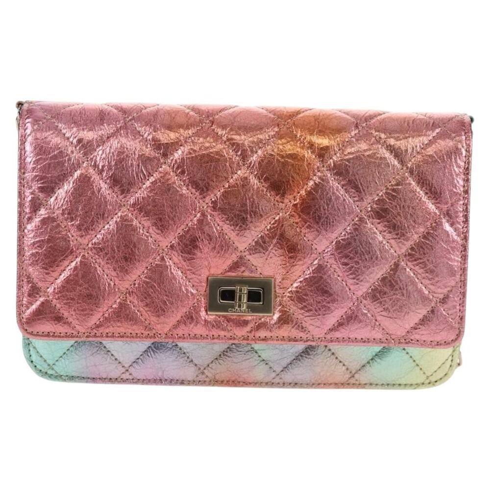 Chanel Leather Chain Matelasse Shoulder Bag Multicolor